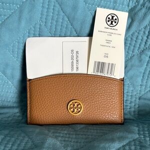 Tory Burch Robinson Pebbled Card Case